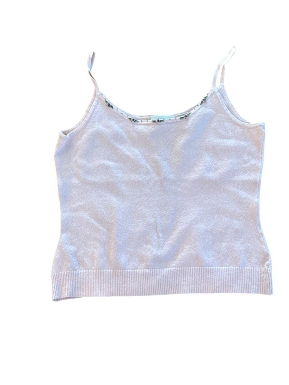 Liz Claiborne First Issue Pink Knit Tank Top Medium